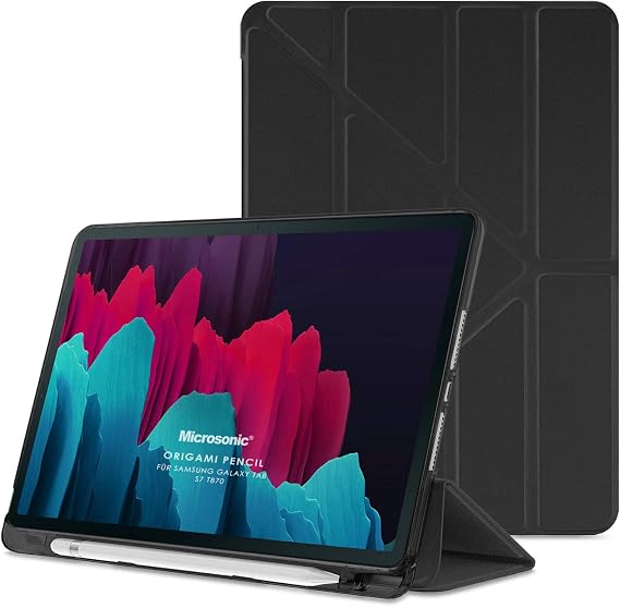 Microsonic Samsung Galaxy Tab S10 FE için Kılıf Origami Pencil Siyah [Galaxy Tab S10 FE X520 ile Uyumlu Kılıf - Siyah]