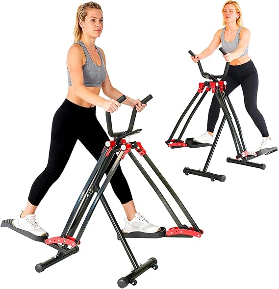 Air Walker Exercise Machine, HOWHAI Space Walker Elliptical Training for Home Gym, 30" inch Stride Low-Impact Compact Glider Steppers for Men and Women Full-Body Cardio & Leg Stretch