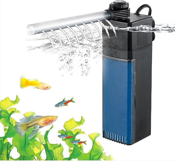 Submersible Internal Aquarium Fish Tank Filter for 20~40L Tank, 210L/H 3W