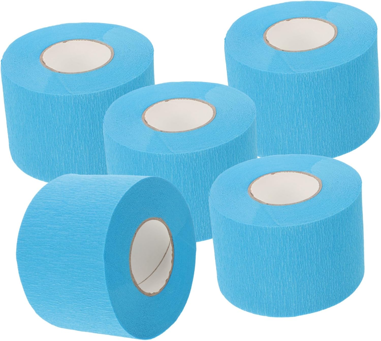 5 Rolls Disposable Hairdressing Neck Strips Barber Paper Wraps for Hair Styling and Molding Convenient No Clean Neck Protection for Salons and Hairstylists Blue Design