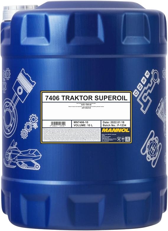 MANNOL 7406 Traktor Superoil 15W-40 Motoröl mineralisch für Diesel 10L