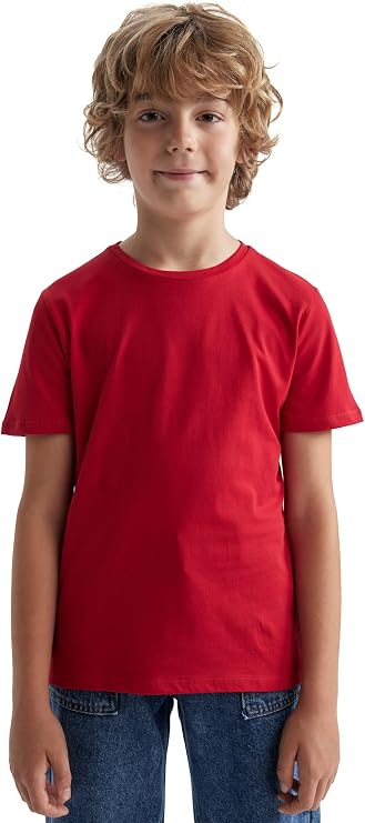 DeFacto Erkek Çocuk Regular Fit Kısa Kollu Tişört, Siyah, 4/5 Yaş