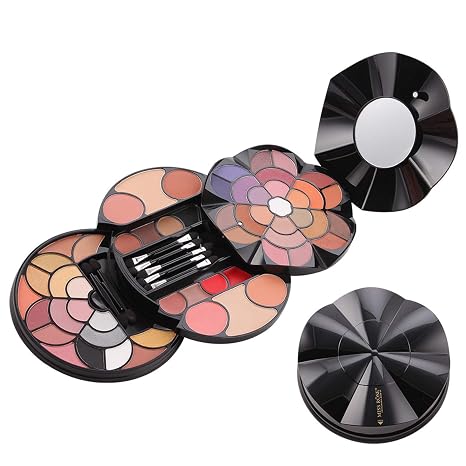 FantasyDay Multifunctional Exquisite Makeup Gift Set Cosmetic Makeup Kit for Face Eyes and Lips - Makeup Palettes Vanity Case with Eyeshadow Palette Lipstick Blush Mascara Brush