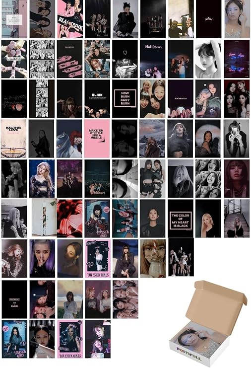 Postifull Blackpink Poster Seti - Arkası Yapışkanlı - Kpop Kolaj Seti- 70 Adet - 10Cm*15Cm - Kutulu Set;