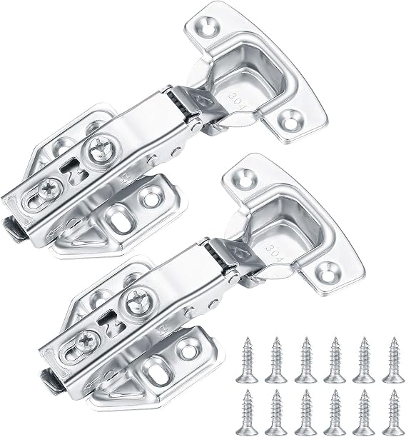 2 Pcs Kitchen Units Door Hinges, Soft Close Cupboard Door Hinges