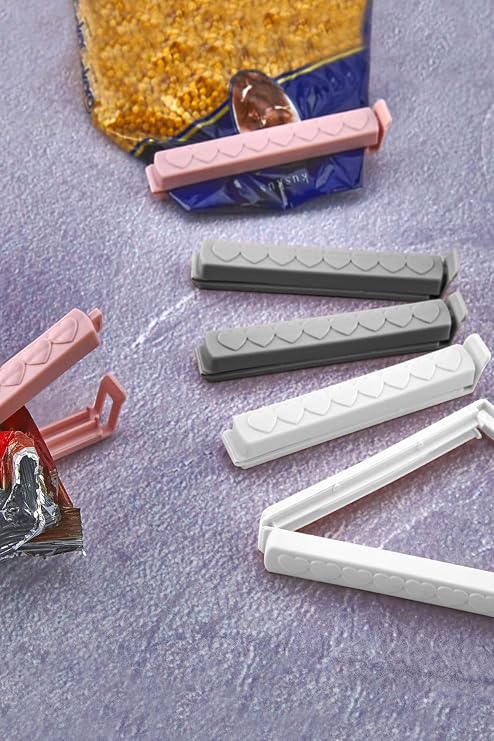 12 Adet Poşet Kapatıcı Klips Ambalaj Ve Torba Kapatma Aparatı Poşet Klipsi 12'li