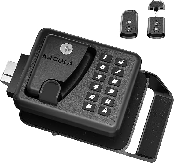RV Door Lock Keyless Entry with 10-Digit Keypad and Remote Control, Premium Camper DoorLock Replacement, Travel Trailer Door Lock, Suitable for Various Types of RVs