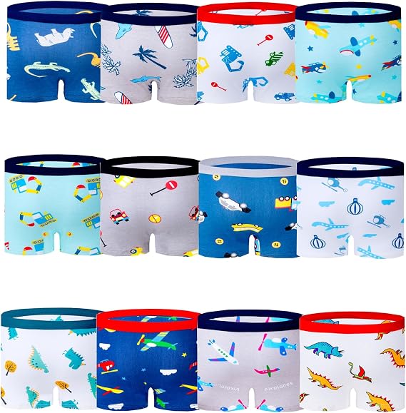 JackLoveBriefs Boys Boxer Briefs Pack of 12 Multicoloured