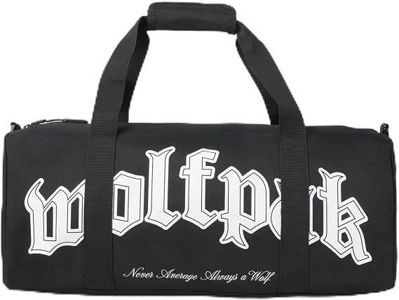 WOLFpak 24L アクティブ ダッフルバッグ スクリプト 防水 ジム & トラベルダッフル 広い開口部 メインコンパートメント、補強されたベース、調節可能なショルダーストラップ、キャリーオンウィークエンダーバッグ 男女兼用