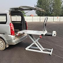 Hydraulic Lifting Table, Hydraulic Mobile Lifting Table Trolley, Platform Trolley, 300 kg Load Capacity, Scissor Lift Table, 4 Wheels, Electric Single Scissor Lift Table for Easy, with