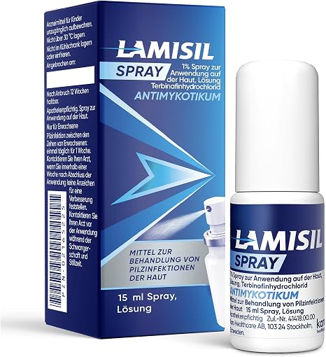 Lamisil Spray 3 x Effective Antifungal Spray for Athlete's Foot & Skin Fungus 15 ml
