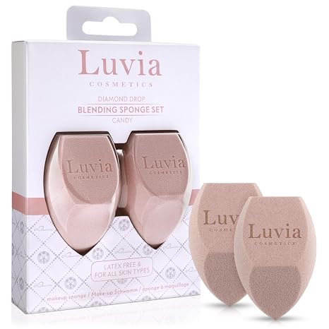 Makeup Sponge Set Diamond Shape Luvia Cosmetics Makeup Blender Candy Pink