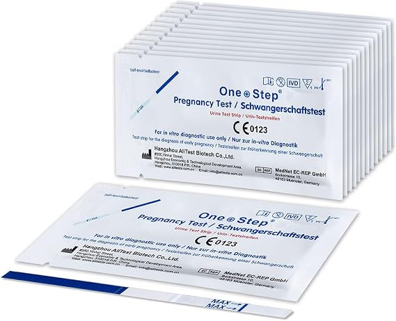 One Step: 50 x Ultra Early - 10mIU Wide Width Pregnancy Test Strips (Tests up to 6 Days Earlier)