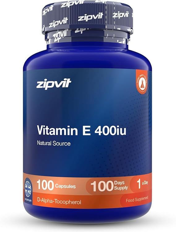 Zipvit Vitamin E 400iu - 100 Softgel Capsules - Most Active Form