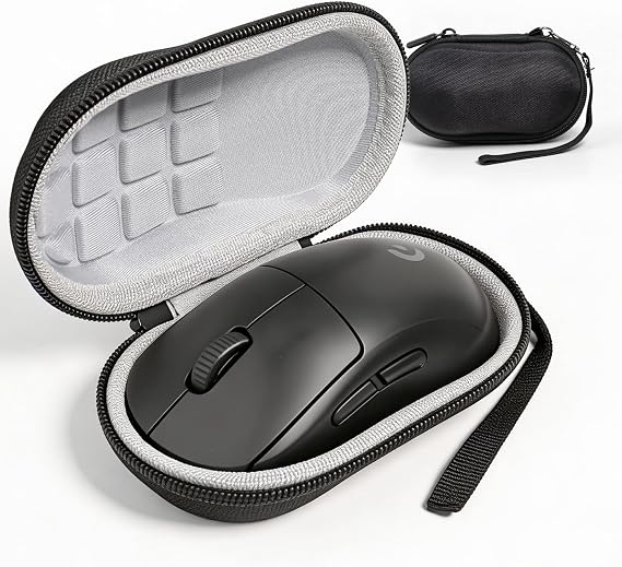 Gdraco Case for Logitech G PRO X Superlight 2, G PRO X2 Superstrike & G PRO Wireless 2, Protective EVA Case with Zip and Carry Strap for Mouse and Receiver (Bag Only)