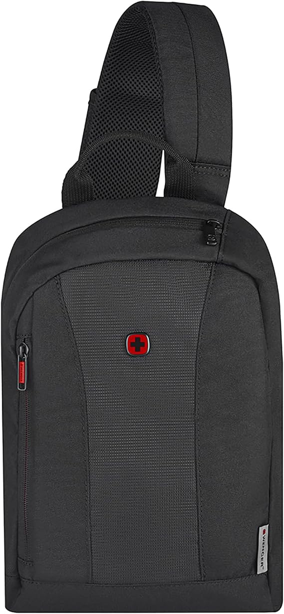 Wenger Monosling omuz çantası, tablet bölmeli, 10 inç, ayarlanabilir kemer, 6 l, hafif, siyah, 611876