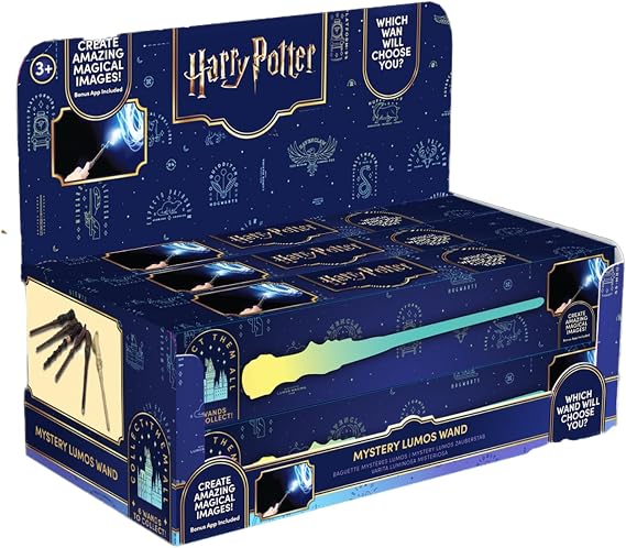 WOW! STUFF: Harry Potter Mystery Lumos Wand 7' Light-Up | Official Wizarding World Gifts, Toys and Collectables | Role Play or Dress-up Costume Accessory for Fans, Girls and Boys, Ages 3+ to Adult