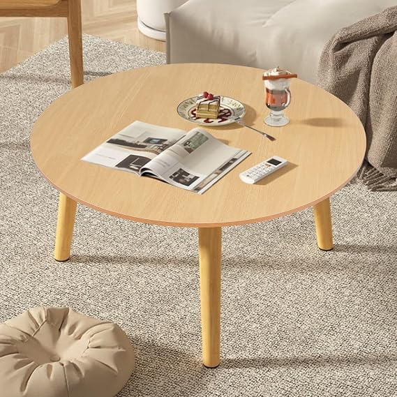 Study Desk, Computer Table, Work Desk for Home Office, Coffee Table, Nordic Style Writing Table with Ergonomic Edge, Spacious Desktop for Student Home Office Use (Wooden)