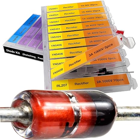 EEEEE 16 Values Assortment 250 Zener Diodes Kit Containing Schottky Quick Recovery Rectifier Switching Zener Diode Assorted Diodes