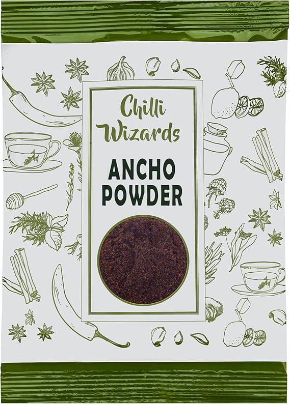 Ancho Powder 100g, Ground Dried Chilli Seasoning, Mecican Chilli Powder