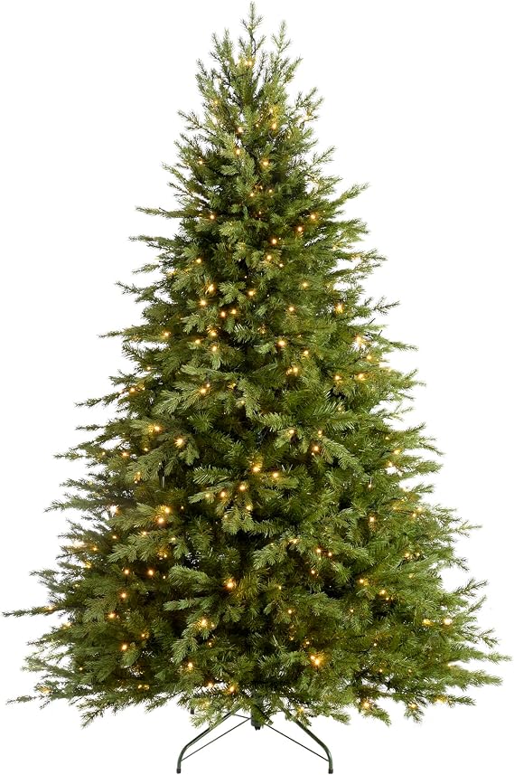 WeRChristmas Pre-Lit Grand Alaskan Fir Multi-Function Christmas Tree with 600-LED Lights - 8 feet/2.4 m, Green