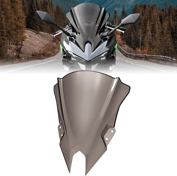 Windshield for Ninja 500 2024-2025, Dark Tinted Wind Shield Windscreen Air Deflector for Kawasaki Ninja 500 SE 2024-2025 Accessories