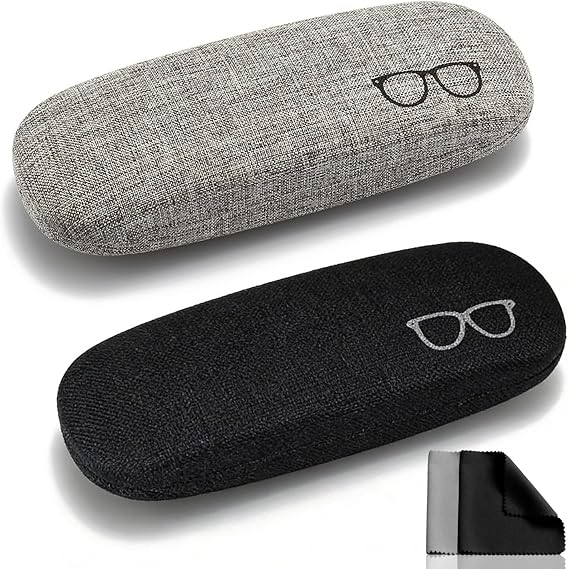 2pcs Hard Shell Eyeglasses Case, Glasses Case For Women, Glasses Cases For Men, Spectacles Case, Sunglasses Case, Hard Glasses Case, Glass Case,for Glasses Storage