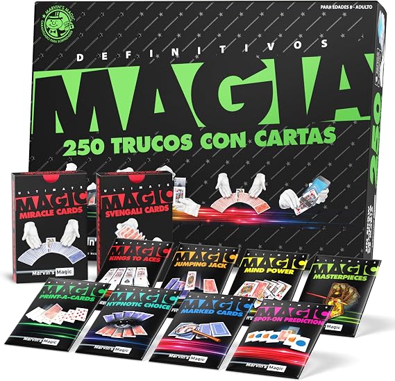 Marvin's Magic 250 Spell Card Tricks - Children and Adults +8 years old