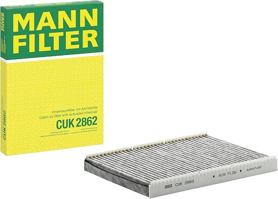 MANN-FILTER CUK 2862 Cabin Air Filter - Pollen Filter with Activated Carbon - for Cars + Transporters