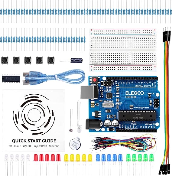 ELEGOO UNO R3 Basic Parts Beginner Starter Compatible Kit Tutorial for Arduino