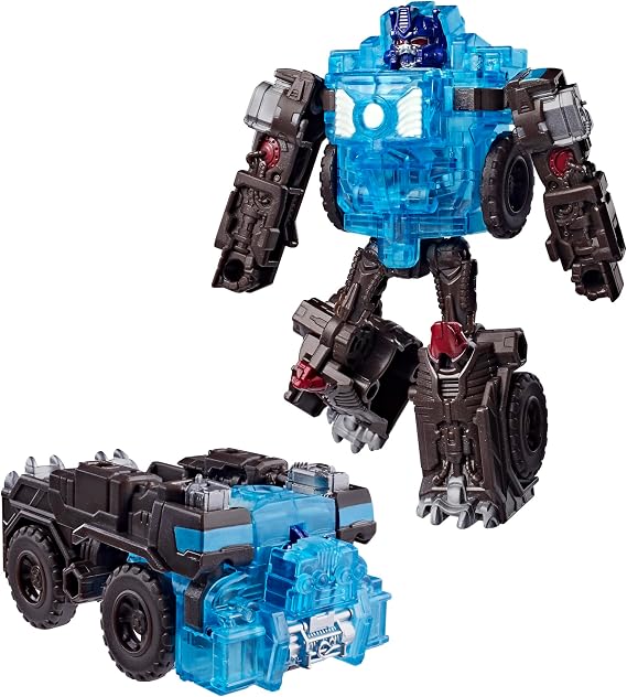 Transformers CYBERWORLD Optimus Primal Cyber Changers Energon Surge | 4-Inch Action Figure | Quick Change to Truck Mode | Robot Toys for Kids 6+