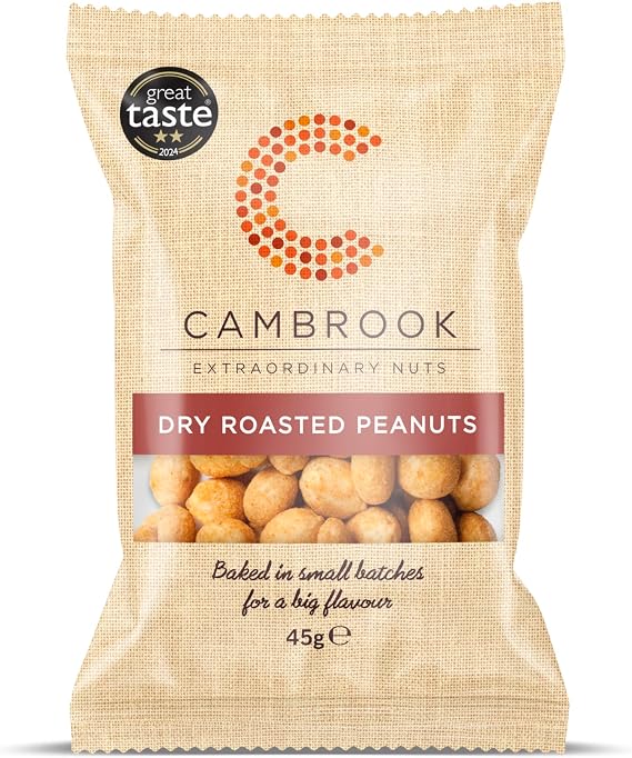 Cambrook - Dry Roasted Peanuts, 45g Bag