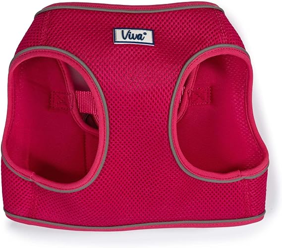 Ancol Viva Step In Dog Harness in Pink - Breathable Reflective Band Weatherproof Pet Accessory - Comfort Puppy Walking Leash - 46-54cm M