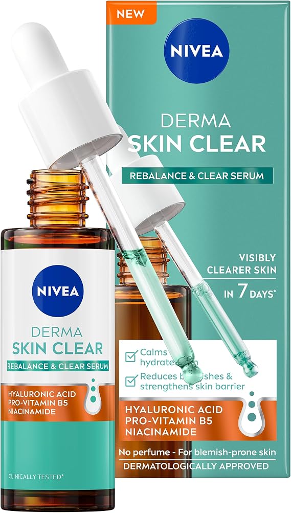 NIVEA Derma Skin Clear Rebalance and Clear Serum, 30 ml