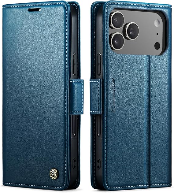 QLTYPRI Wallet Case for iPhone 18 Pro Max/17 Pro Max with Card Slots,Blue
