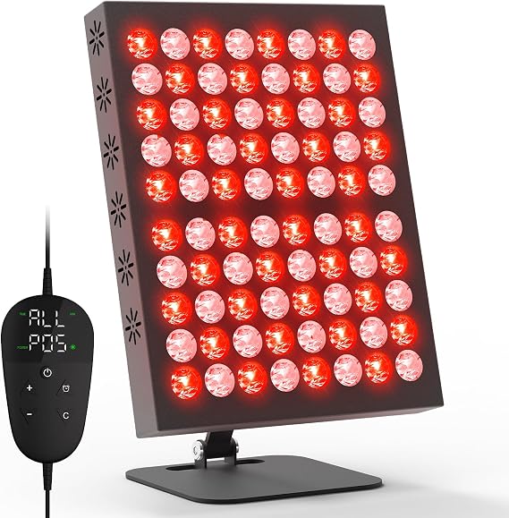 Hottoerak Red Light Panel, 80LEDs 660nm & 850nm Infrared Lamp [Energy Class F]