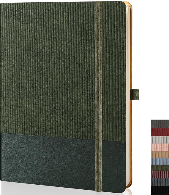 A4 Lined Journal Notebook, 110 Pages Soft Cover - Dark Green