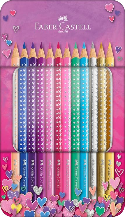 Faber-Castell Sparkle Colour Pencils - Tin of 12