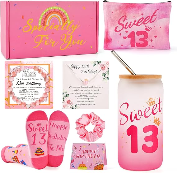 Personalised 13th Birthday Gifts for Girls,Double Digits Girls Gift Ideas,Unique Age 13 Keepsake Gifts for Daughter, Sister, Niece,Granddaughter (13th Birthday Gifts)