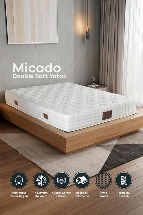 MOBYAT Micado Micado Double Soft Pocket Yaylı Yatak (140x190)