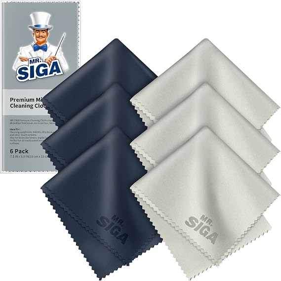 MR.SIGA Cleaning Cloth, Microfiber Cleaning Cloth, Approx 15 x 18cm, Pack