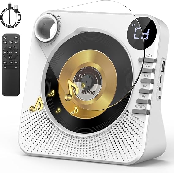 Greadio Portable CD Player with Bluetooth 5.1, CD Players for Home