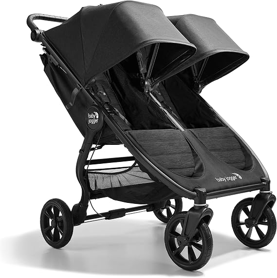 Baby Jogger City Mini GT2 Double All-Terrain Double Pushchair | Lightweight, Foldable Stroller | Opulent Black
