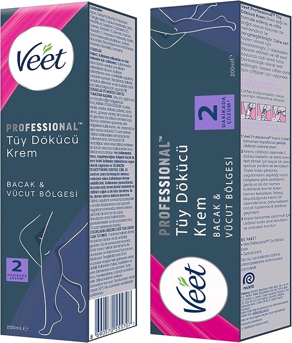 Veet Professional Krem Tüy Dökücü Krem 200 ML, Tüy Dökücü, Kadın