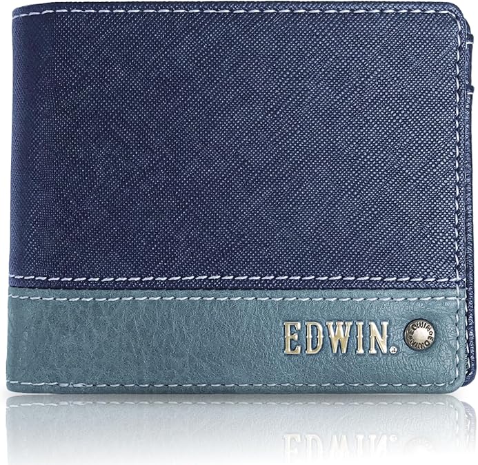 Bi-fold Wallet, Synthetic Leather, Coin Storage, Bill Storage, Card Storage, Embossed Stitching, Rivet