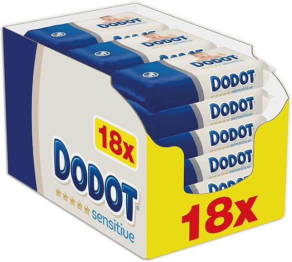 Dodot Sensitive Baby Wipes, 18 Packs, 972 Wipes