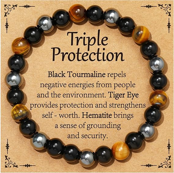 Aretas Crystal Beaded Bracelets for Women Ladies Bracelet 8mm Gemstone Beaded Stretch Bracelet Natural Stone Jewellery Birthday Valentines Christmas Gifts for Her Girls