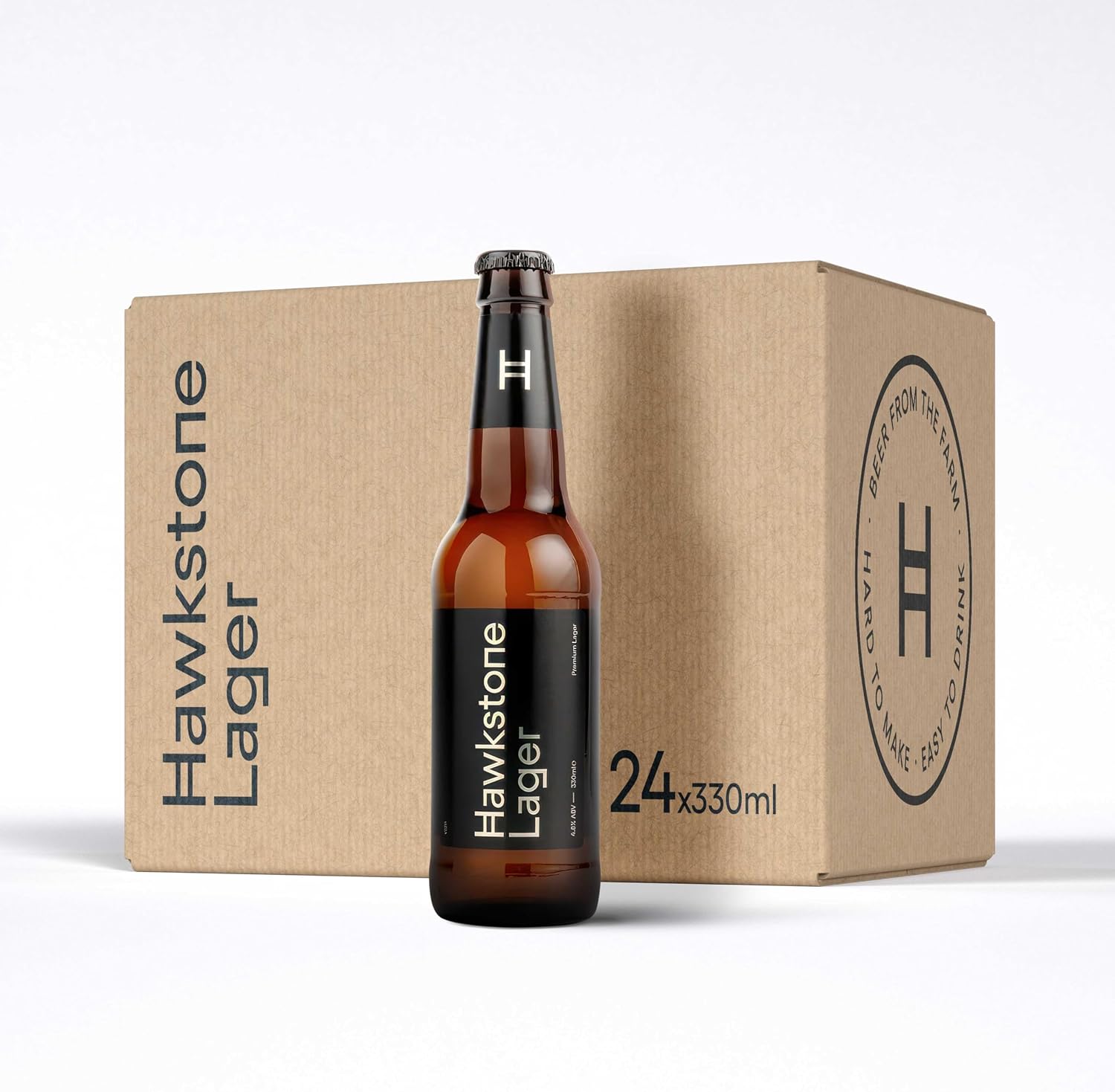 Hawkstone Premium Lager Case of 24 x 330ml Bottles