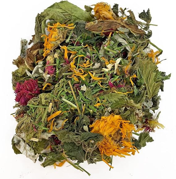 Bunny Bistro Herb & Flower Salad 200g | 100% Natural Forage Treat for Rabbits, Guinea Pigs & Small Animals