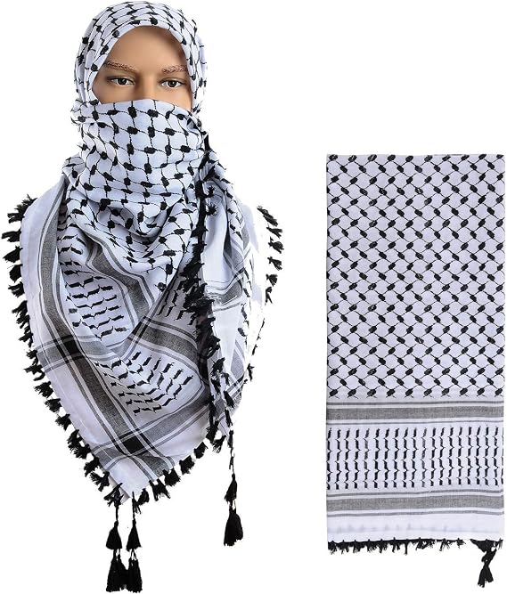 Large Size Premium Shemagh Scarf Arab Military Tactical Desert Scarf Wrap(48 by 48 inches)
